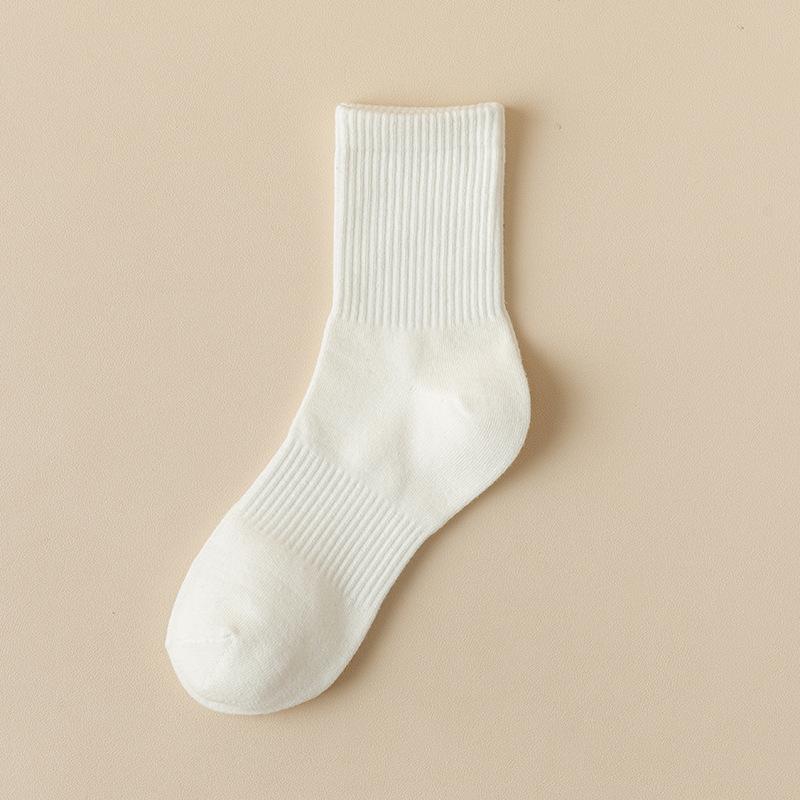 Chaussettes hautes en coton à tube haut en caoutchouc, rétro sport, absorbant la transpiration, respirant, pour hommes, printemps et automne