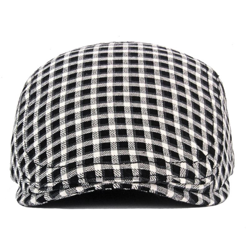 Plaid Beret Women's Lightweight Spring Summer Men's Forward Cap Outdoor Sunshade Cap Gatsby Painters Hat