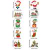 10pcs/set New Santa Claus Door Hanging Banner Snowman Multi-scene Porch Door Banner Paper Decorative Merry Christmas Flag Home