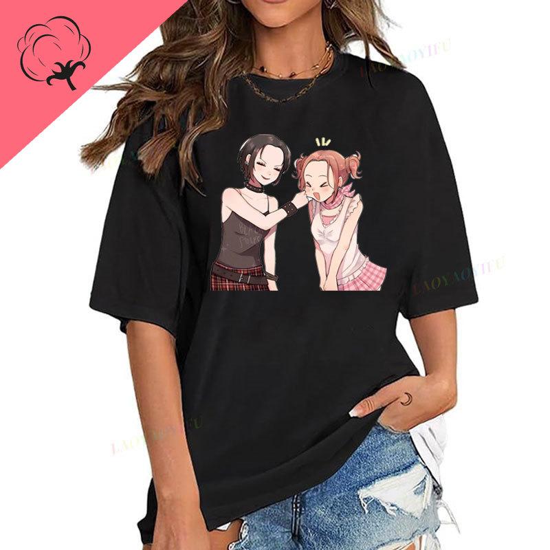 Ropa De Mujer Anime Shirt NANA Anime Print Unisexga Hachi Osaki Ai Yazawa 2000s Clothes Y2k Kawayi Cute Popular Unisex Tops