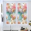 Floral Window Privacy Film Removable Static Cling Privacy Protection Film Decorative Waterproof Window Film for Home Bathroom Kitchen