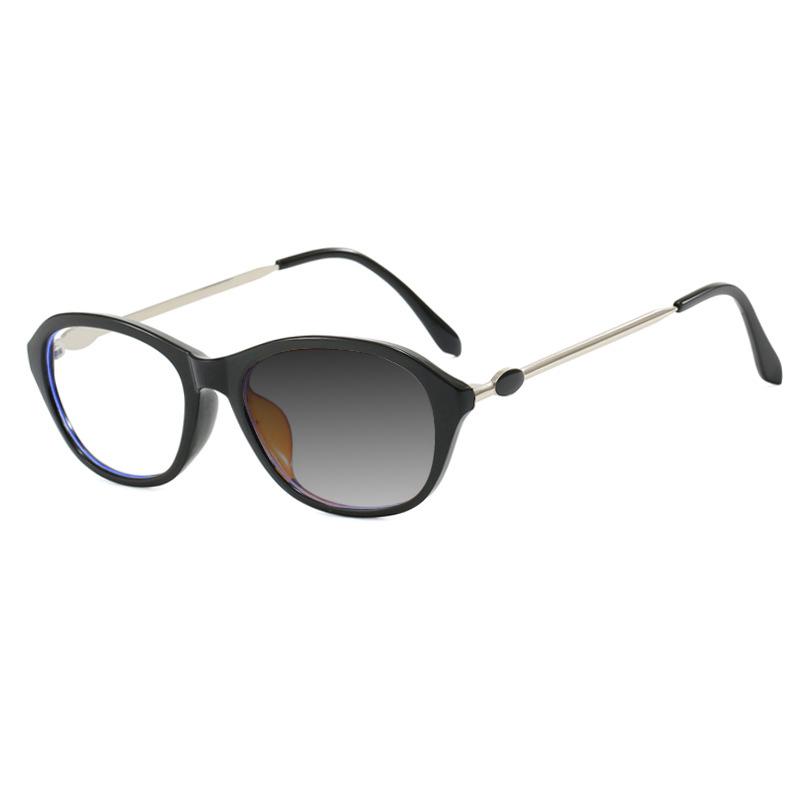 New Ellipsoid Retro Frame TR90 Photochromic Reading Glasses Women Anti Blue Light Hyperopia Prescription Eyewear