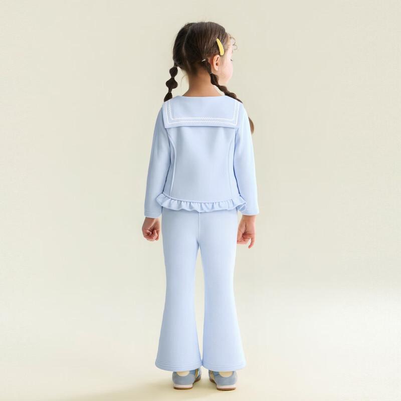 DEESHA Весенне-осенний спортивный комплект для девочек с расклешенными брюками и молнией