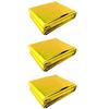 3Pcs Emergency Survival Blankets Gold Silver Double-Sided Thermal Outdoor Rescue Hypothermia Safety Aluminum Foil Cold-Proof