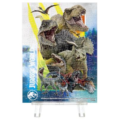 Yanoman 150-Piece Petit Paris Clear Jigsaw Puzzle JURASSIC WORLD Dinosaur Gathering B (7.6x10.2cm) 2308-71 No Glue, No Frame, Mini Easel Included,