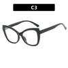 New Anti Blue Light Glasses Fashionable Women Color Blocked Cat Eye Glasses Luxury Decorative Glasses Design