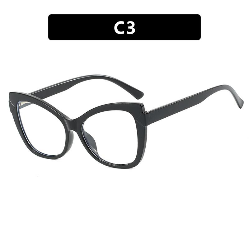 New Anti Blue Light Glasses Fashionable Women Color Blocked Cat Eye Glasses Luxury Decorative Glasses Design