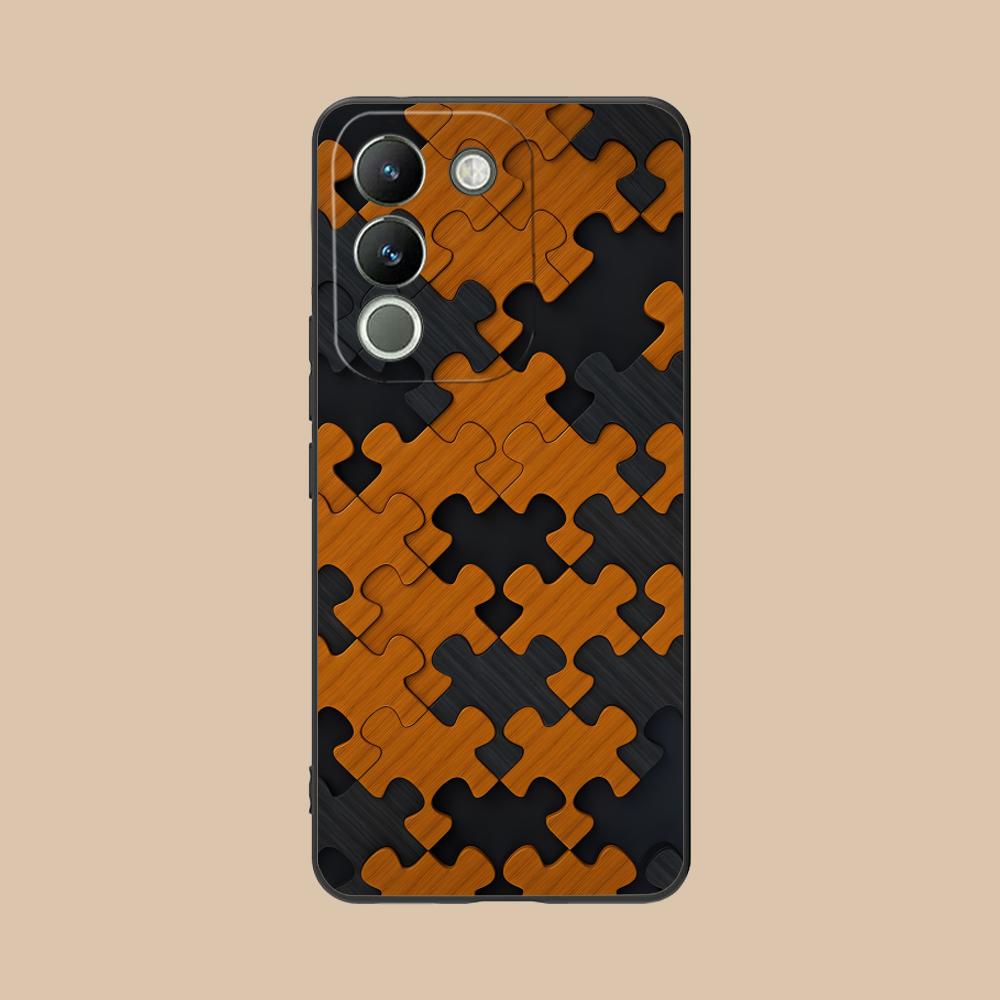 Puzzle Texture Mobile Cell Phone Case for VIVO Y77 76 75 74 73 72 58 56 55 51 50 38 36 Y19 Y18 Y03 Y01 5G Printing Cover