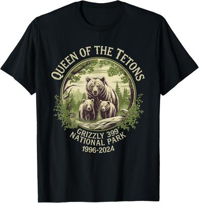 Queen Of The Tetons Grizzly 399 Wildlife Preserve 1996-2024 Unisex T-Shirt