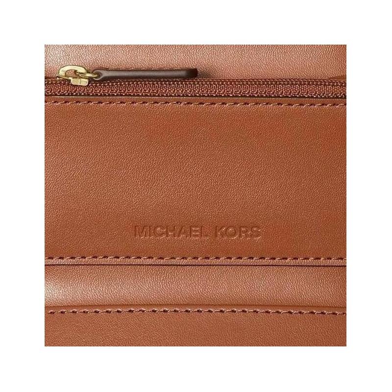 MICHAEL KORS Lyra Logo Coated Canvas Leatherette Wallet Extra Small Men's Dark Brown