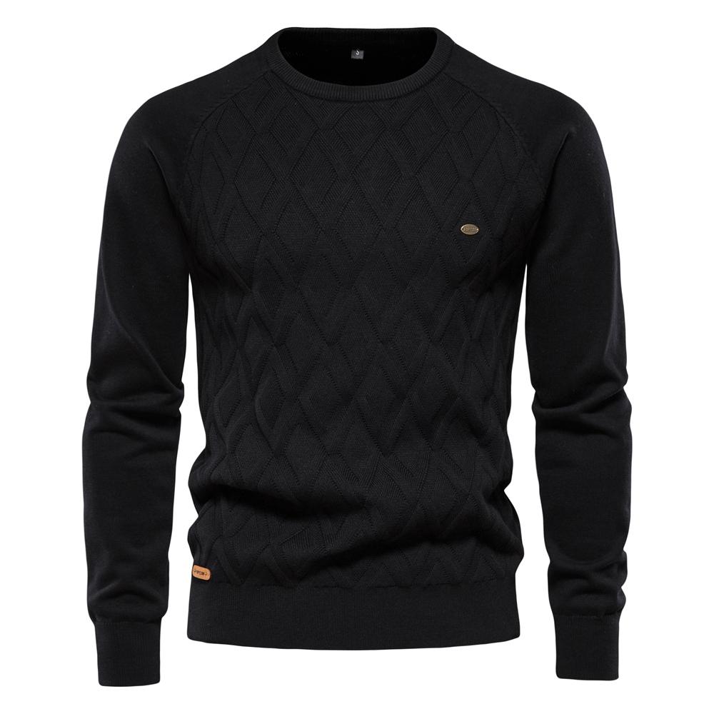 Men's Basic Pullover Solid Color O-neck Knitted Male Sweater Winter Fashion New