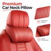 Car Headrest Neck, Leather Neck Support Cushion for Driving, Interior Accessories