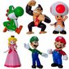 Super Mario Edition Action Figure Set - Mario, Princess & Poison Mushroom Collectible Toy Decor for Cake Topping