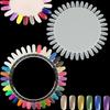 36 Colors Round Nail Polish Gel Color Palette Chart Display Art Tip Fake Nail Board