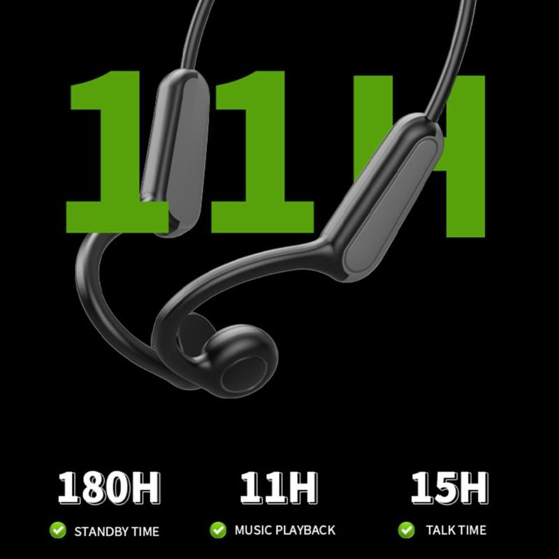 Open Ear Sport Bone Conductions Headphones IPX4 Waterproof For Cycling Running Skiing 8H Playtimes Stable