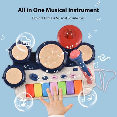 Electric Music Drum Piano Keyboard Drum Set Birthday Gifts Musical Instruments Multifunctional