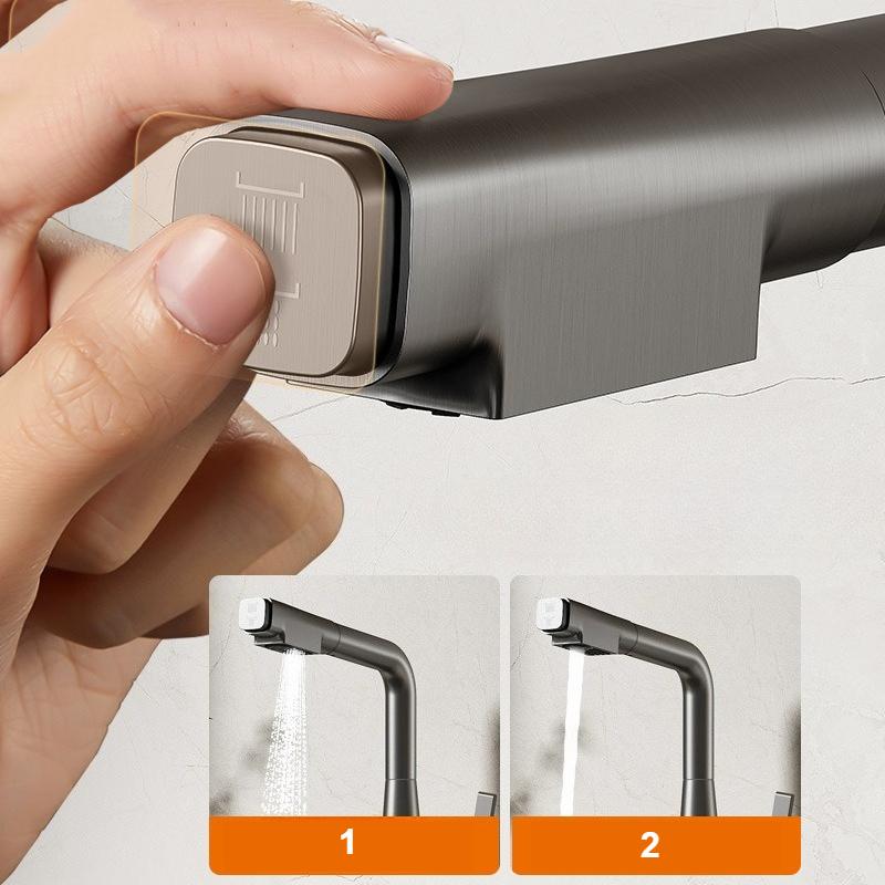 Kitchen Sink Faucet Pull-out Basin Faucets Universal Rotation Laundry Sink Cabinet Faucet Deck Mounted Cold and Hot Water Tap