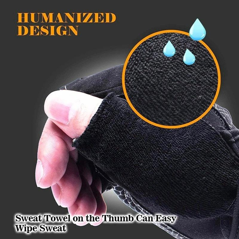 1Pair Half Finger Athletic Gloves Gym Fitness Weight Lifting Gloves Wrist Guard Training Gloves Exercise Workout Biking Gloves