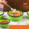 Collapsible Silicone Bento Lunch Box - Portable & Microwave-Safe Storage Set for Fresh-Keeping