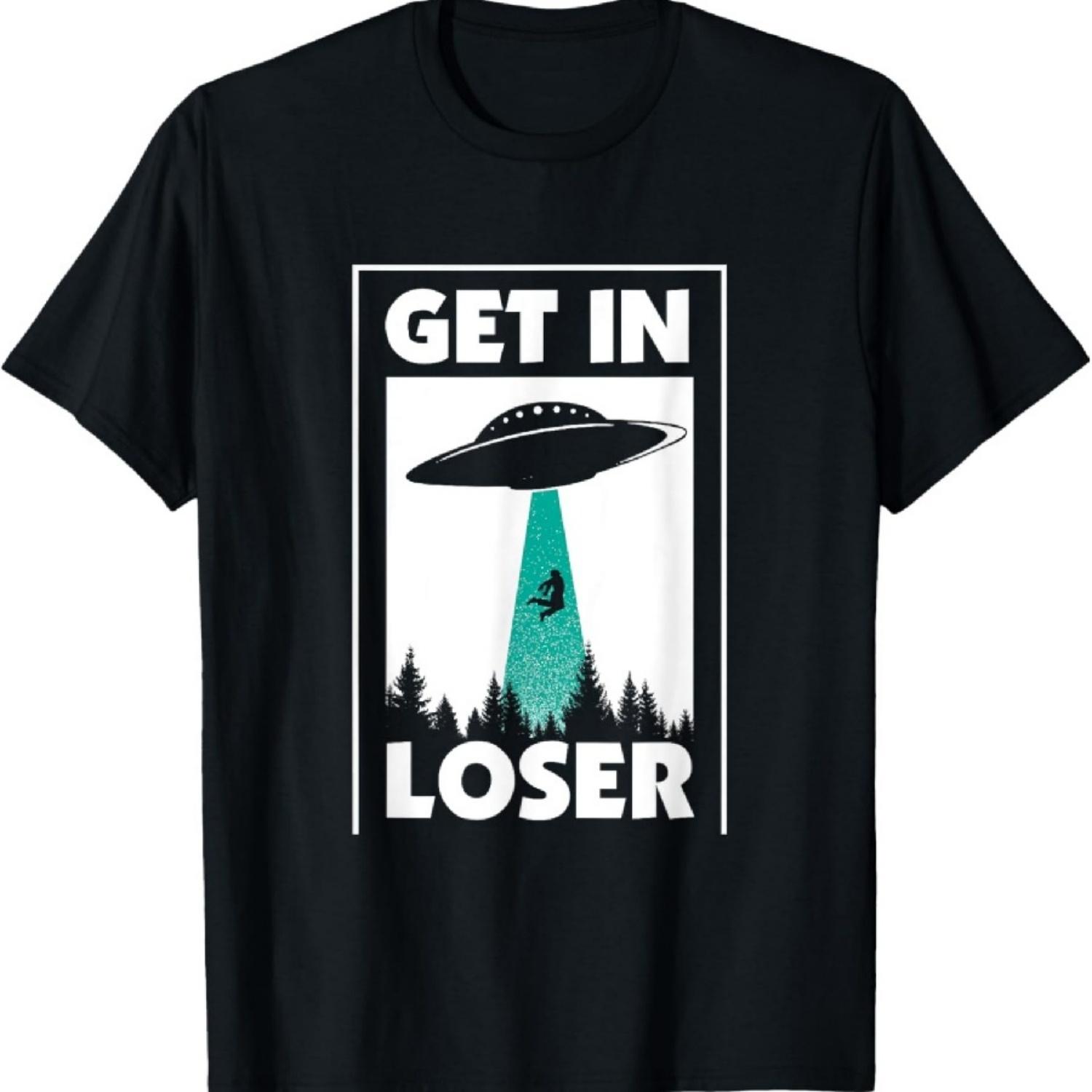 

Забавная футболка «Садись, неудачник» с инопланетянами, футболка с инопланетянами, футболка XXXXXL чёрный