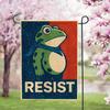 10 Pcs Resist Portland Frog Yard Flag Frog Protest Garden Flag Hilarious Outdoor Banner