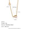 European and American Trendy Niche Design Exquisite Pendant Stainless Steel Plated 18K Gold Waterdrop Various Zircon Necklace
