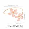 B1111 Sweet and fresh double-headed enamel glazed flower armband, elegant and stylish line ring open arm bracelet