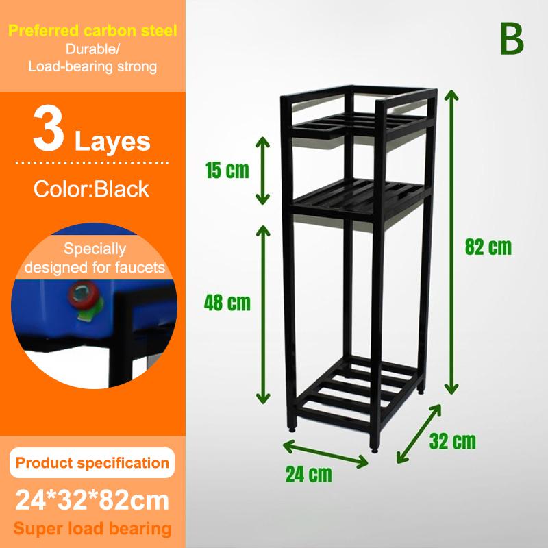 Floor Standing Water Dispenser Stand 2/3 Tier Water Bottle Jug Holder Heavy Duty Water Cooler Jug Storage Rack