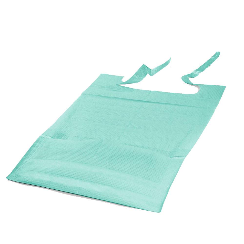 Tandhaklapp med ficka 39cm x 48cm Grön Folierad 54g Dentixpro 50st