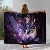 Cute Puella Magi Madoka Magica Cartoon Flannel Blanket,Ultra Soft Warm Plush Throw for Home Bedroom Bed Sofa Cover Office Picnic