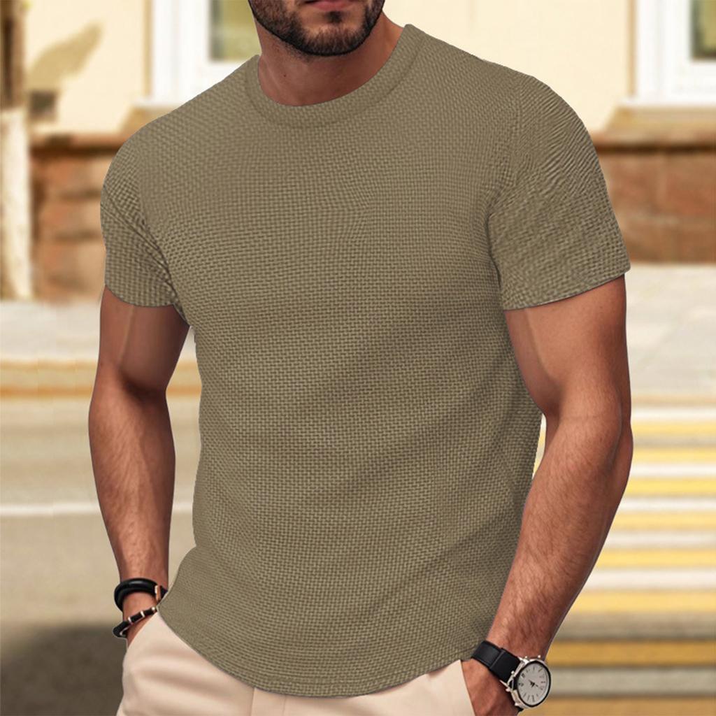 T-shirt à col rond pour homme - Haut décontracté à manches courtes pour le sport