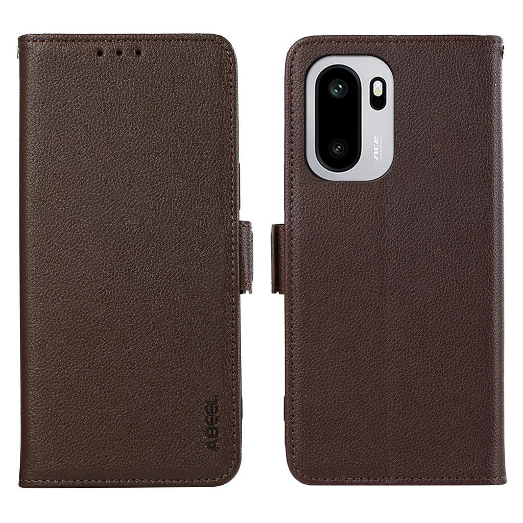ABEEL For OnePlus 15R 5G/Ace 6T 5G/Ace 6 5G Case Litchi Texture Leather RFID Blocking Phone Cover