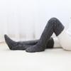 Long Coral Fleece Stockings Thicken Thigh High Socks Simple Plush Stockings Women  Men Women
