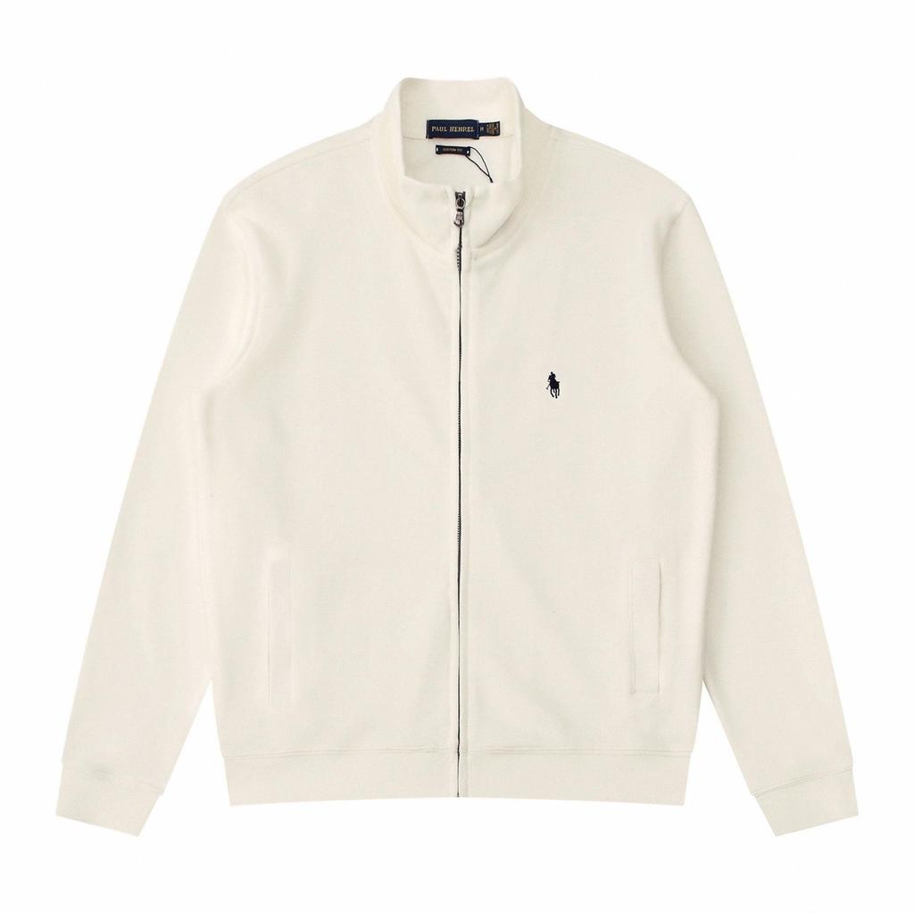 Maglione Cardigan in Maglia da Uomo Polo con Logo Cavallino Collo Rialzato Zip Collezione Autunno/Inverno