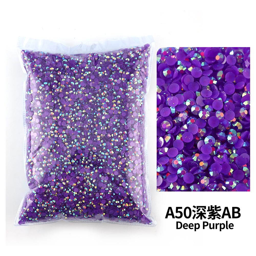 Wholesale Bulk Resin Rhinestone Jelly Color AB transparent AB 2mm,3mm,4mm,5mm,6mm Facets FlatBack Nail Art Garment Decoration