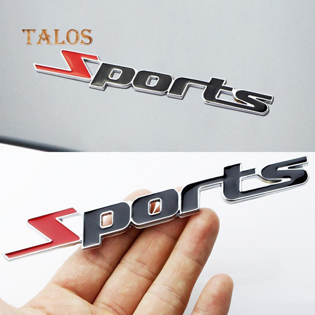 1pc 3D Metal Chrome Logo SPORT Emblem Car Letters