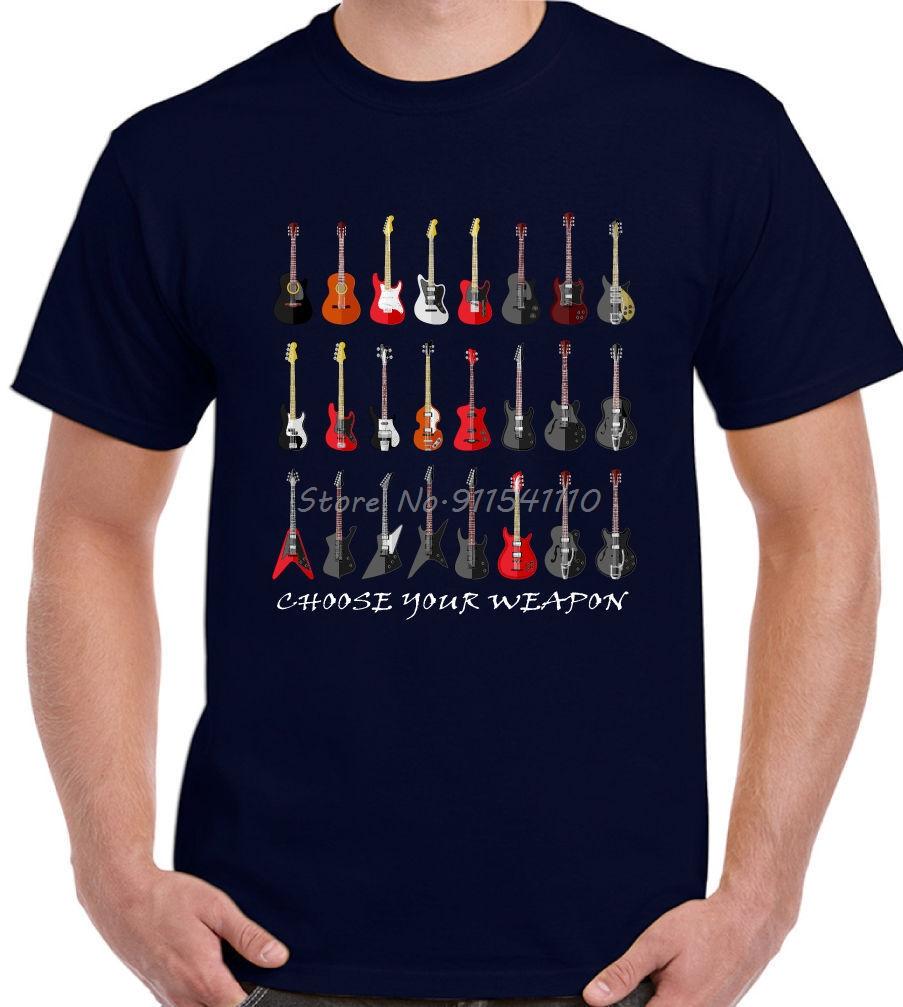 Funny Guitar Electric Acoustic Bass Strings Guitarist T-Shirt. Summer Cotton Short Sleeve O-Neck Mens T Shirt