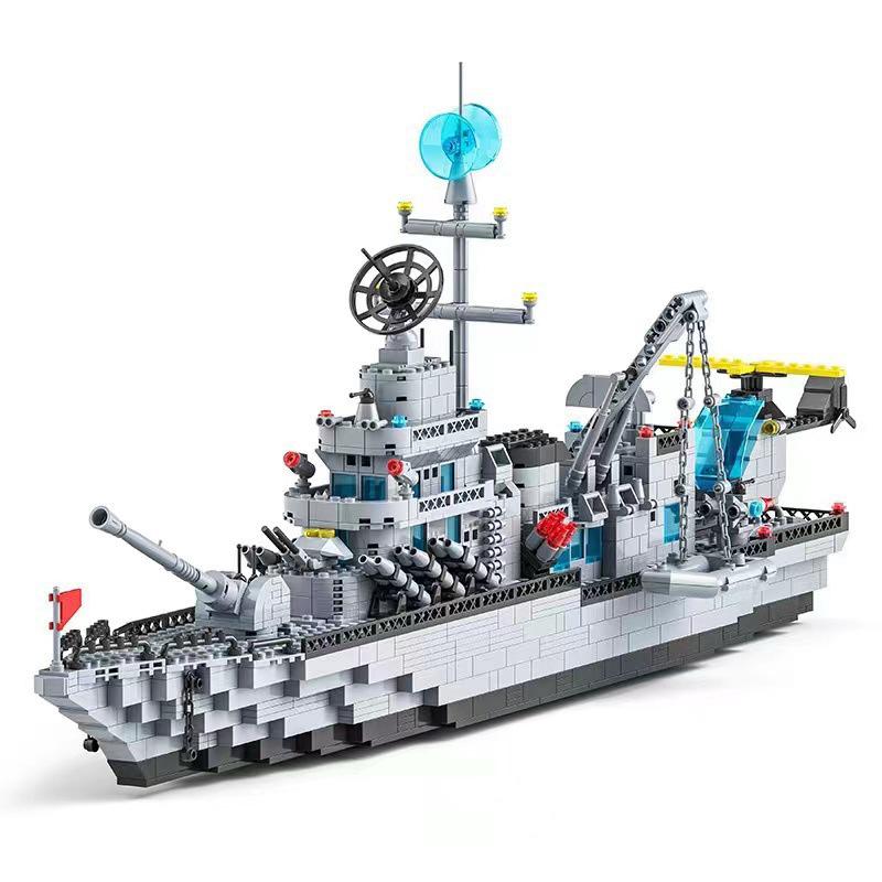 Military Aircraft Carrier Building Set - Compatible with LEGO, High-Difficulty Educational Toy for Kids, Gift Box Packaging
