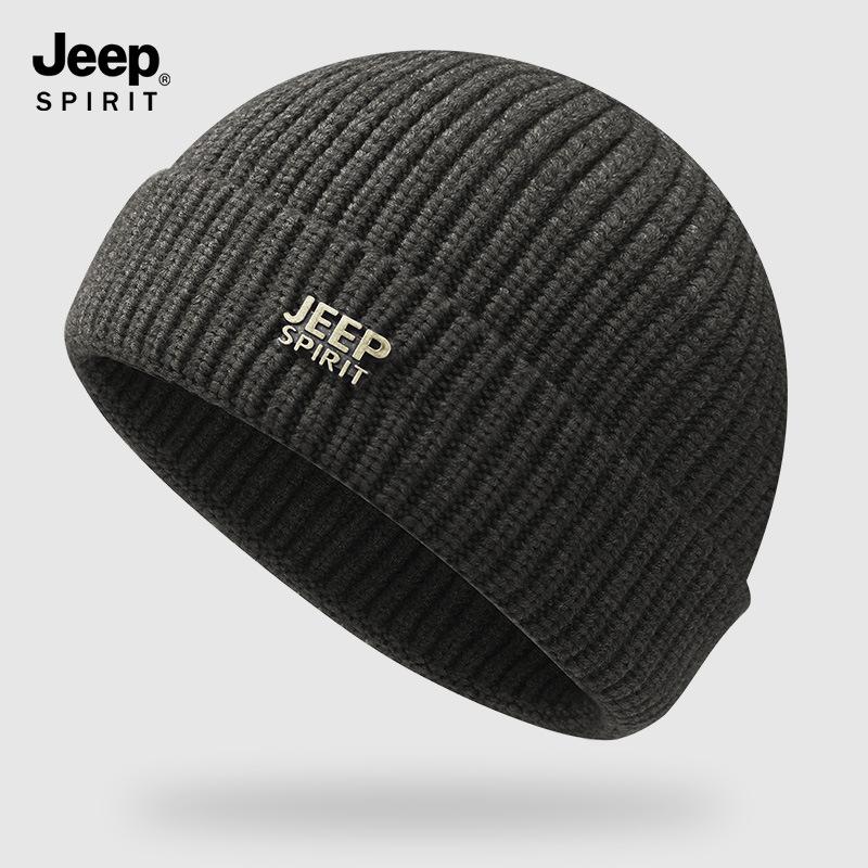 Autumn and winter knitted hat men's trendy melon fur hat outdoor cold-proof warm wool hat casual versatile pullover hat