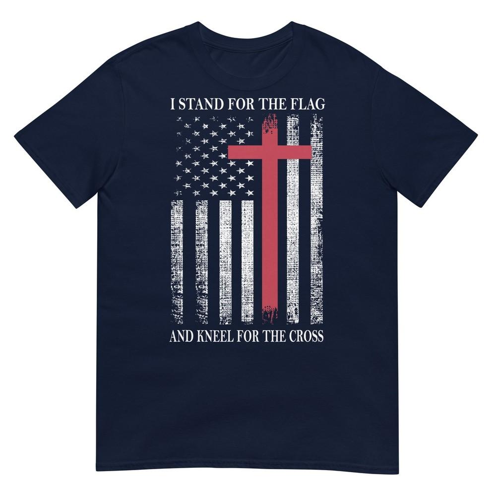 I Stand For The Flag And Kneel For The Cross Usa Flag TShirt S