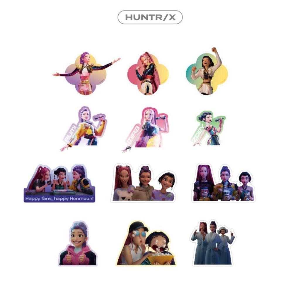 KPOP Lovci démonů Oficiální sbírka zboží | Balíček samolepek HUNTR/X Saja Boys