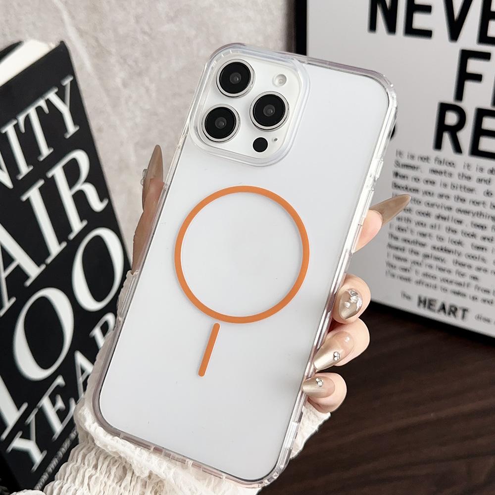 Magnetic Phone Case for iPhone 11 12 14 16 Pro 16 15 14 13 12 Pro Max 16e 13 14 11 High Quality Transparent Shockproof Shell