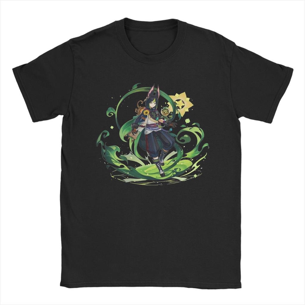 Vintage Genshin Impact Albedo Tshirts Unisex Unisex O Neck 100 Cotton T Shirts Anime Game Tee Shirt Gift Idea Clothing