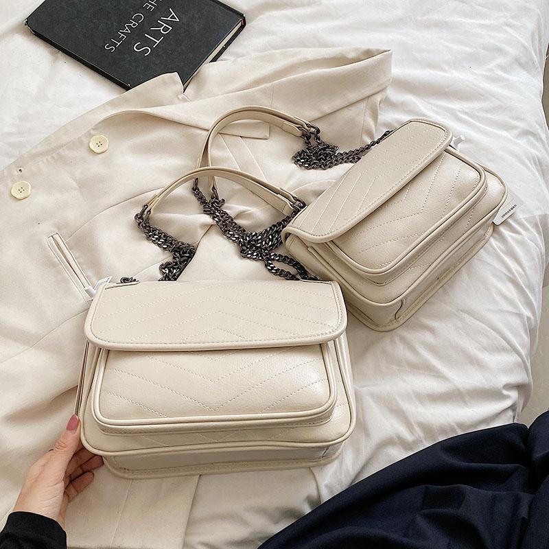 

Роскошные сумки на цепочке для женщин с V-образной вышивкой, двумя ремнями, дизайнерская сумка через плечо с несколькими карманами, женская сумка