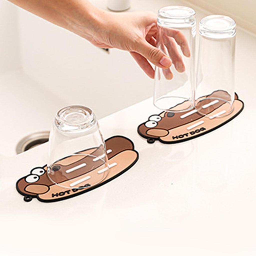 Heat Resistant Mat Cute Cartoon Silicone Non-Slip Protector Hot Food Bowl Mat For Home Restaurant Under Draining Counter