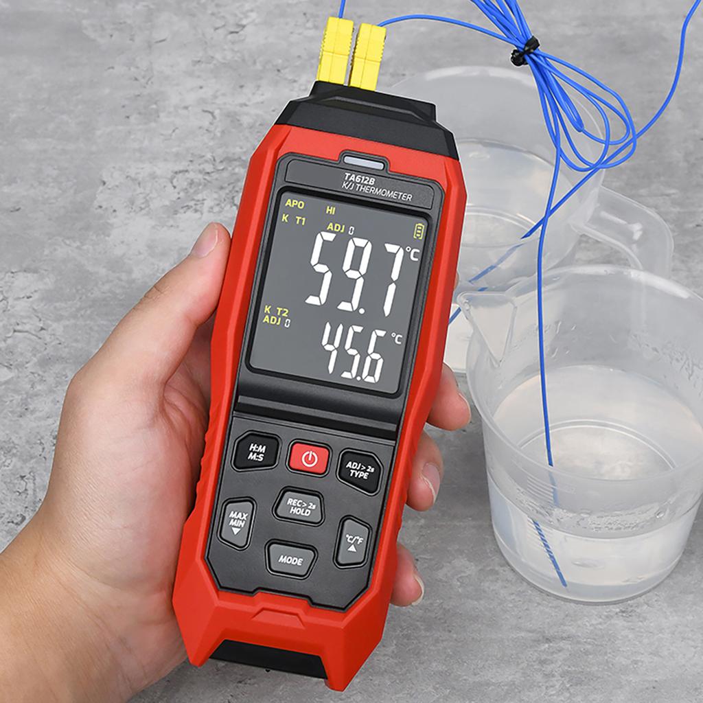 TASI TA612C 4 Channels K/ J Type Thermocouple Thermometer -200~1372/ -328~2501Stopień Fahrenheita Handheld Digital LCD Temperature Meter 5000 Groups