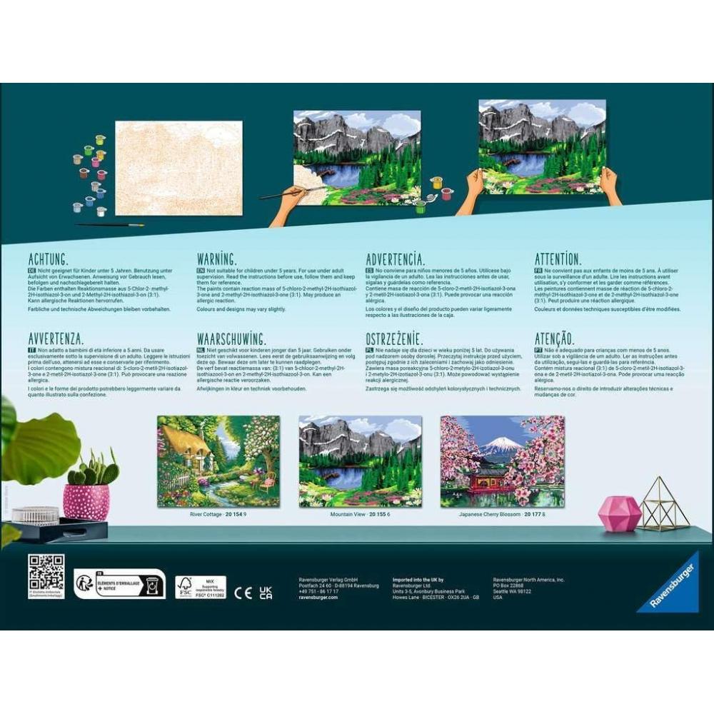 Ravensburger CreArt Mountain View 20155 6 (Coloring Book Paint by Numbers Oil Painting Art Painting)