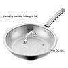Titanium Dragon Scale Hammer Pattern Flat Bottom Wok with Square Handle, No Coating, Less Oil Smoke, Stainless Steel Steak Frying Pan.