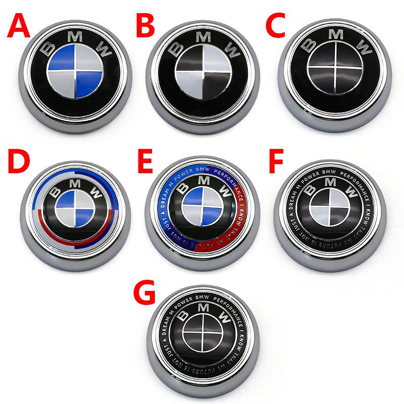 DSJW3 1Pcs 3D ABS Chrome Black Rear Trunk Badge Emblem With Base For BMW Blue and White Logo X5 E70 F15 X4 F26 X6 E71 F16 X3 F25