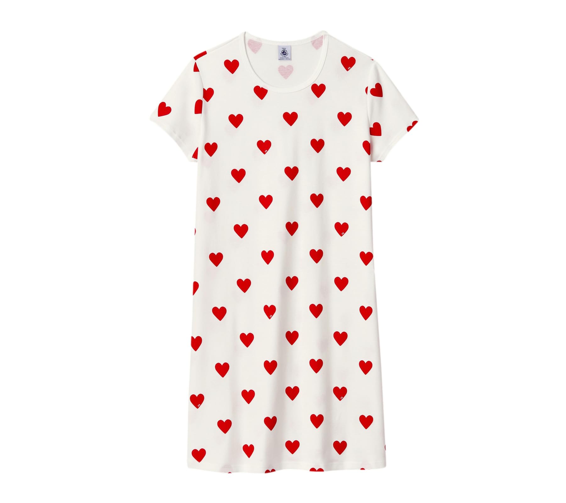 

Petit Bateau Print Night Dress Size S A00J8, Off-White/Red, (14ans)